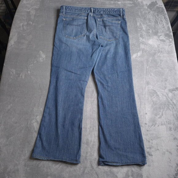 Gap 1969 Womens Curvy Bootcut Jeans 12 Short Medium Wash Stretch Altered - Picture 3 of 8